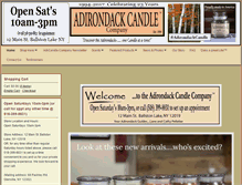 Tablet Screenshot of adirondackcandle.com